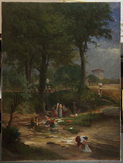 Waschtag bei Perugia von George Inness